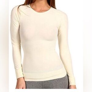 Spanx On Top and in Control Classic Longsleeve Crewneck Vanilla Large NWT